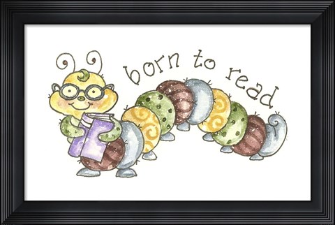 Framed Born To Read Print