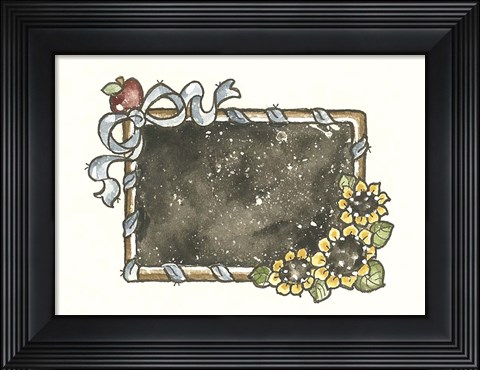 Framed Chalkboard With Ribbon Print