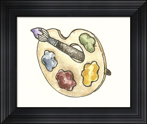 Framed School Art Palette Print