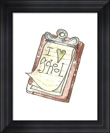 Framed School Clip Board Print