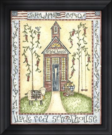 Framed Little Red Schoolhouse Print