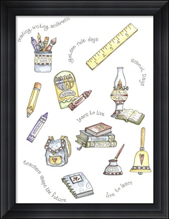 Framed School Pattern Print