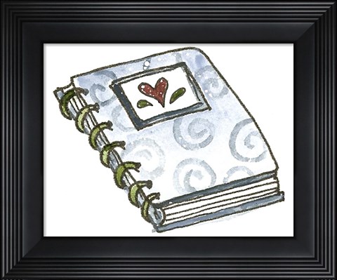 Framed School Spiral Notebook Print