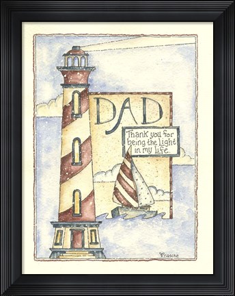 Framed Dad Thank You Print