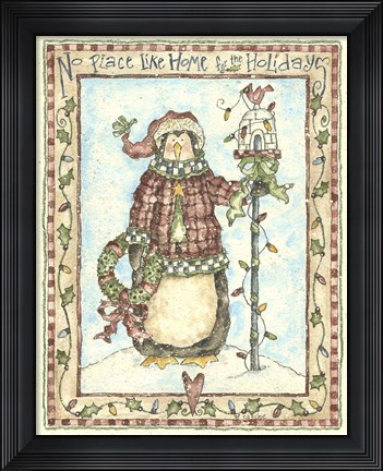 Framed No Place Like Home Penguin Print