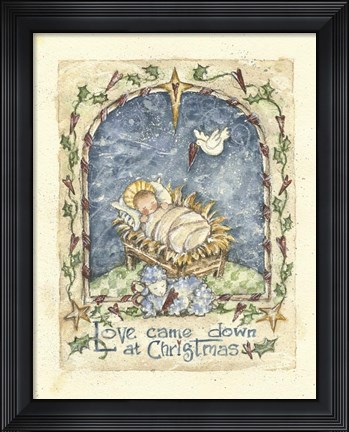 Framed Love  Came Down At Christmas Print