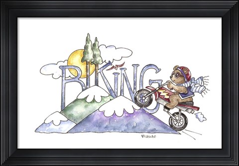 Framed Biking Print