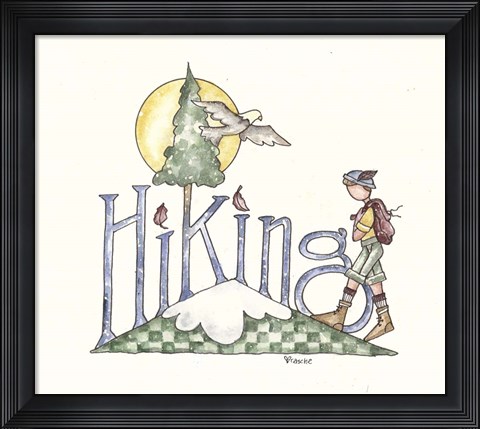 Framed Hiking Print