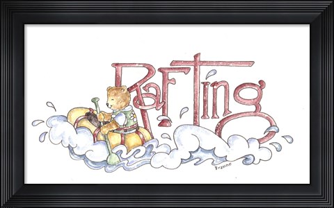 Framed Bear Rafting Print