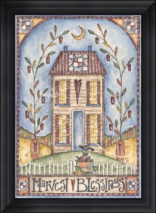 Framed Harvest Blessings Print