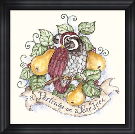 Framed Partridge In A Pear Tree Print