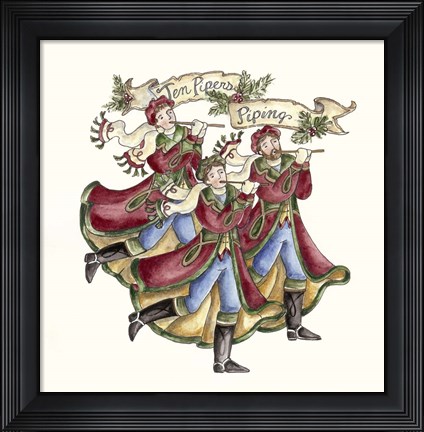 Framed Ten Pipers Piping Print