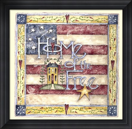 Framed Home Of The Free Print