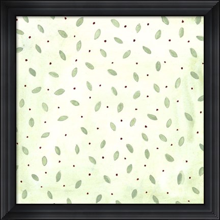 Framed Green Pattern 1 Print