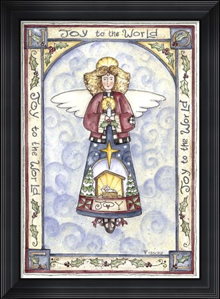 Framed Joy To The World Angel Print