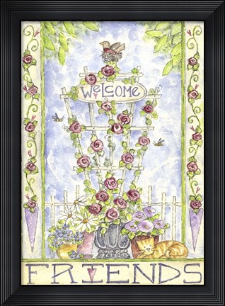 Framed Welcome Friends Print