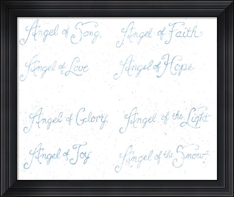 Framed Angel Wording Print
