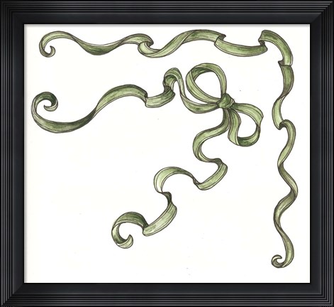 Framed Green Ribbon Print