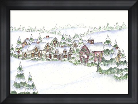 Framed Houses Print