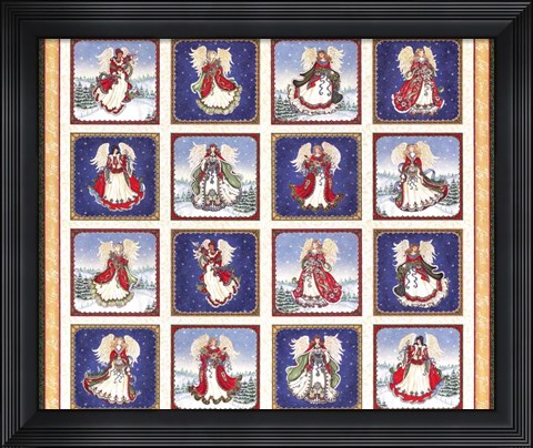 Framed Angel Sampler Print