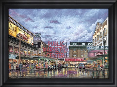 Framed Pike Place Market Print