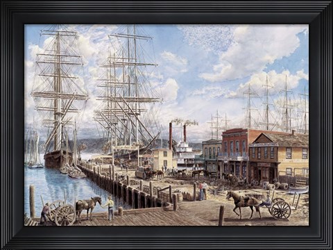 Framed Vallejo St. Wharf Print