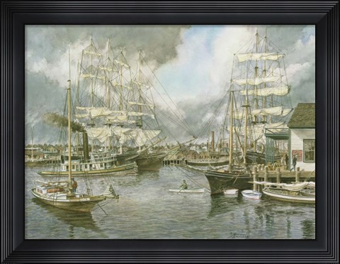 Framed Generic Seaport Print