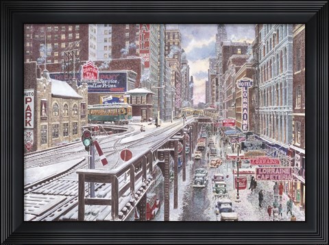 Framed Chicago, The Loop Print