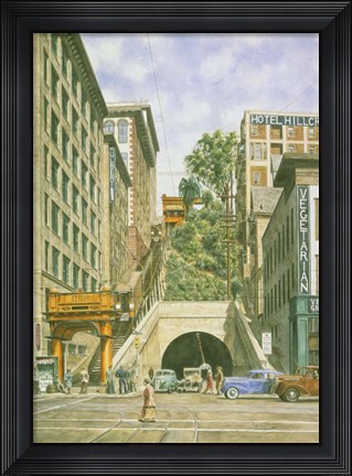 Framed Angeles Flight c.1942 Print