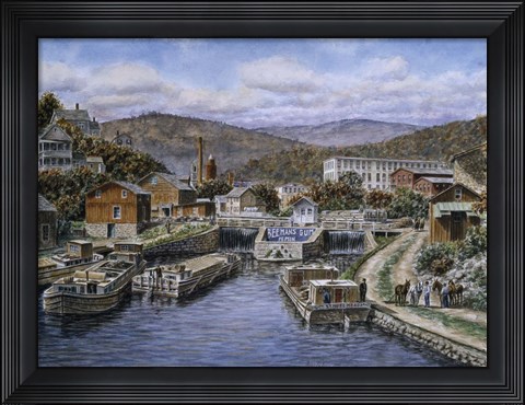 Framed Little Falls NY c. 1905 Print