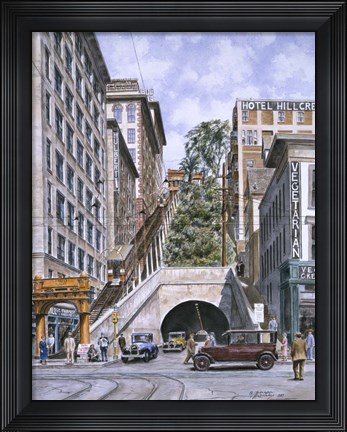 Framed Angeles Flight, c.1926 Print