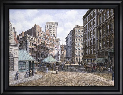 Framed Scolray Sq., c.1898 Print