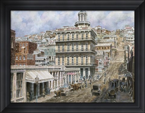 Framed San Francisco, Knob Hill 1854 Print