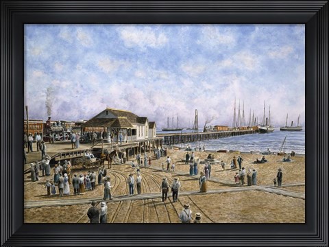 Framed Mcfadden Wharf, CA, c.1900 Print