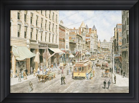 Framed Los Angeles, 3Rd &amp; Spring Print