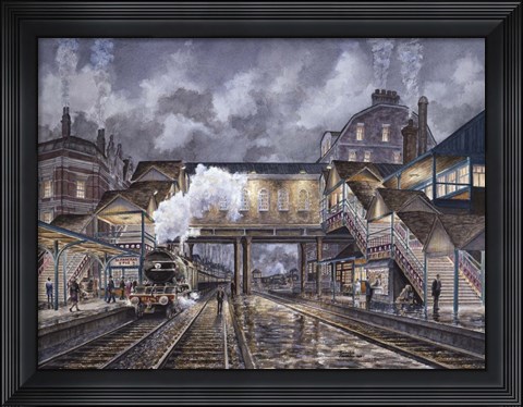 Framed Night Train To Edinbourough Print