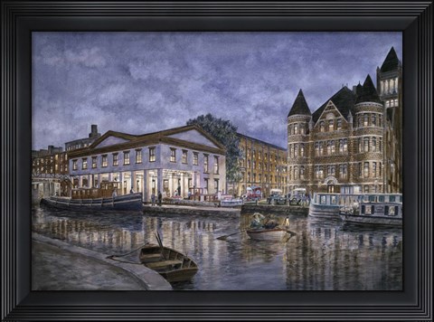 Framed Syracuse,  The Weighlocks And City Hall Print