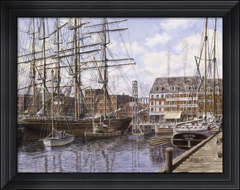 Framed NYC, Pier 28 c.1876 Print