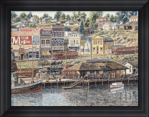Framed San Pedro Harbor Print