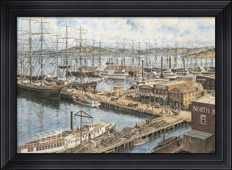 Framed Vallejo St. Wharf Print