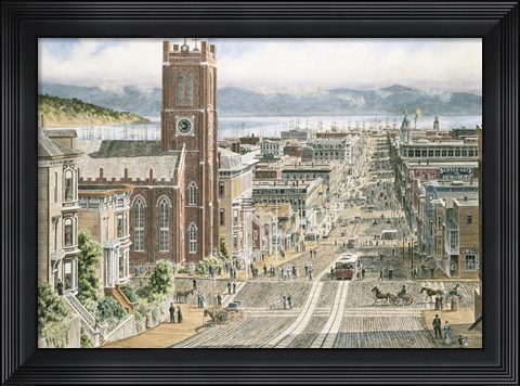 Framed Their Sunday Best,  California &amp; Dupont In San Francisco Print