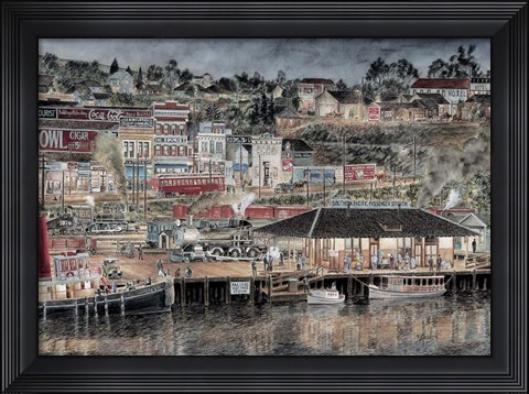 Framed San Pedro By Starlight Print