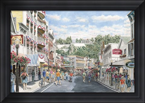 Framed Main St., Mackinaw Print