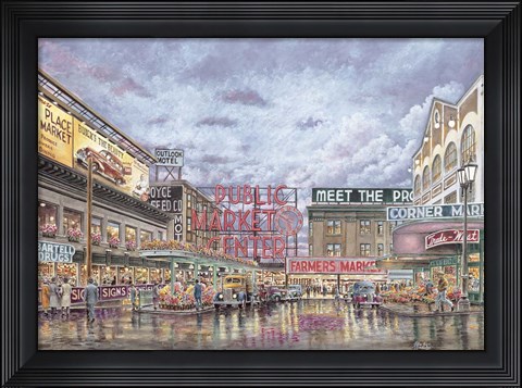 Framed Pike Place Market Print