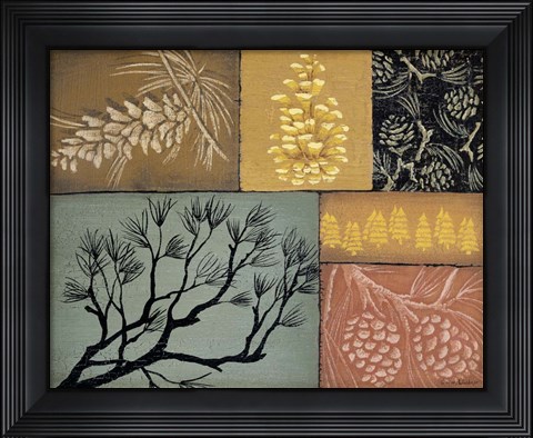 Framed Pine Cones 3 Print