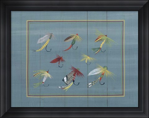 Framed Fishing Hooks 2 Print