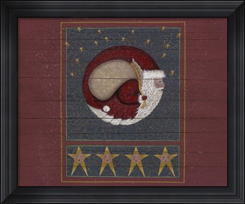 Framed Another Half Moon Santa 2 Print