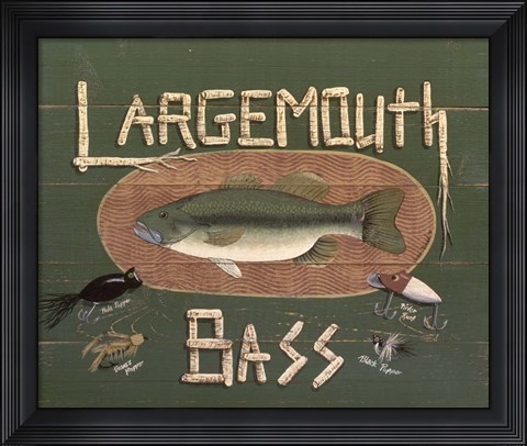 Framed Largemouth Bass Print