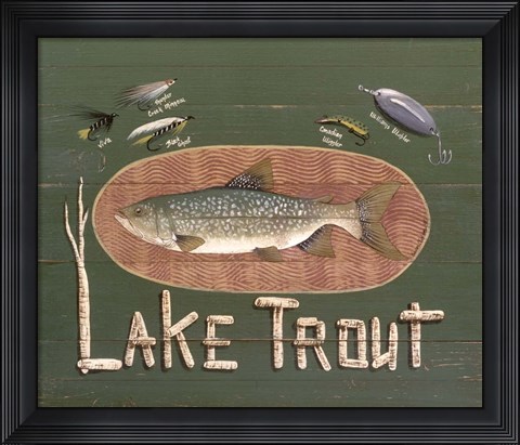 Framed Lake Trout Print