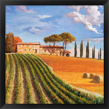 Framed Colline Toscane (Detail) Print